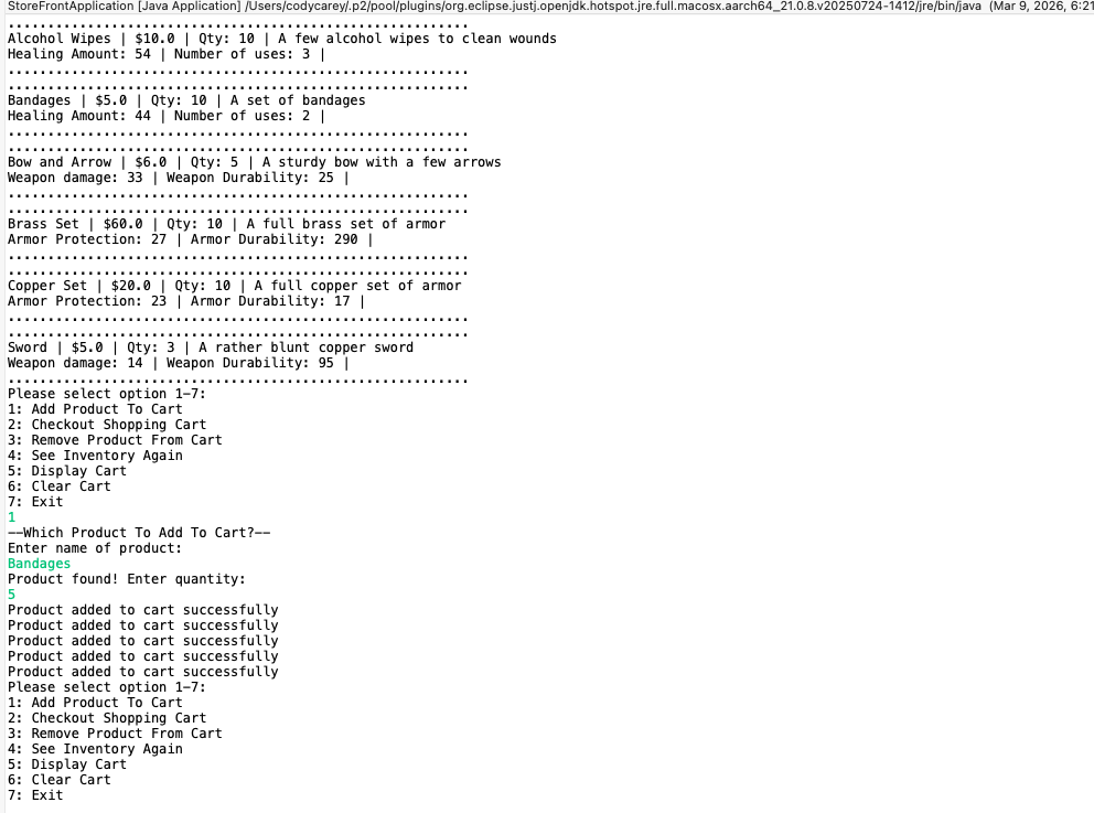 Game Store Screenshot