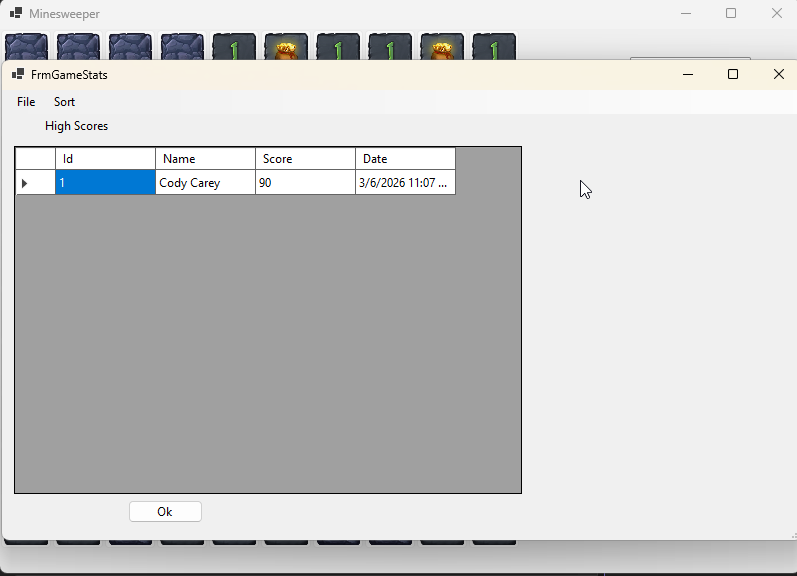 Minesweeper Game Screenshot